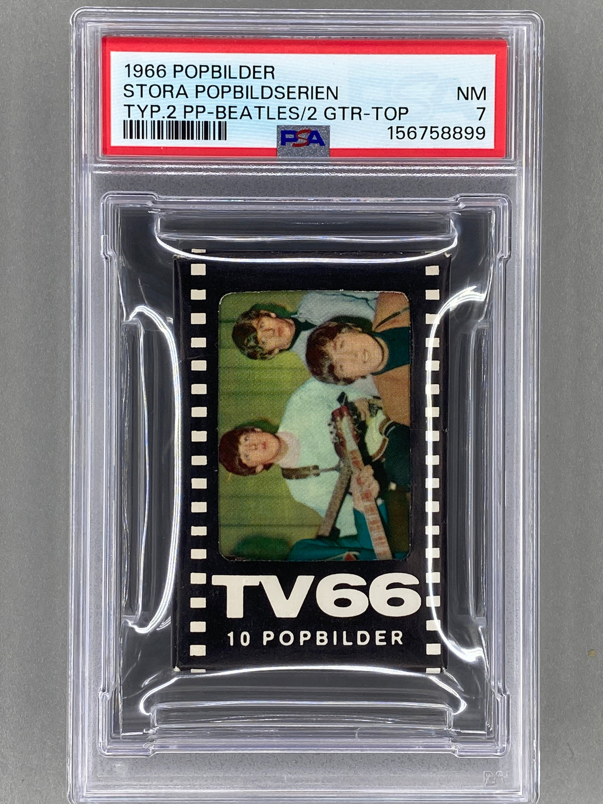 1966 Pack - TV66 Popbilder Stora Popbildserien Type 2 PSA 7 (Music)