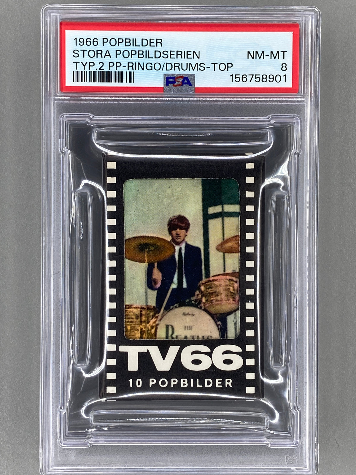 1966 Pack - TV66 Popbilder Stora Popbildserien Type 2 PSA 8 (Music)