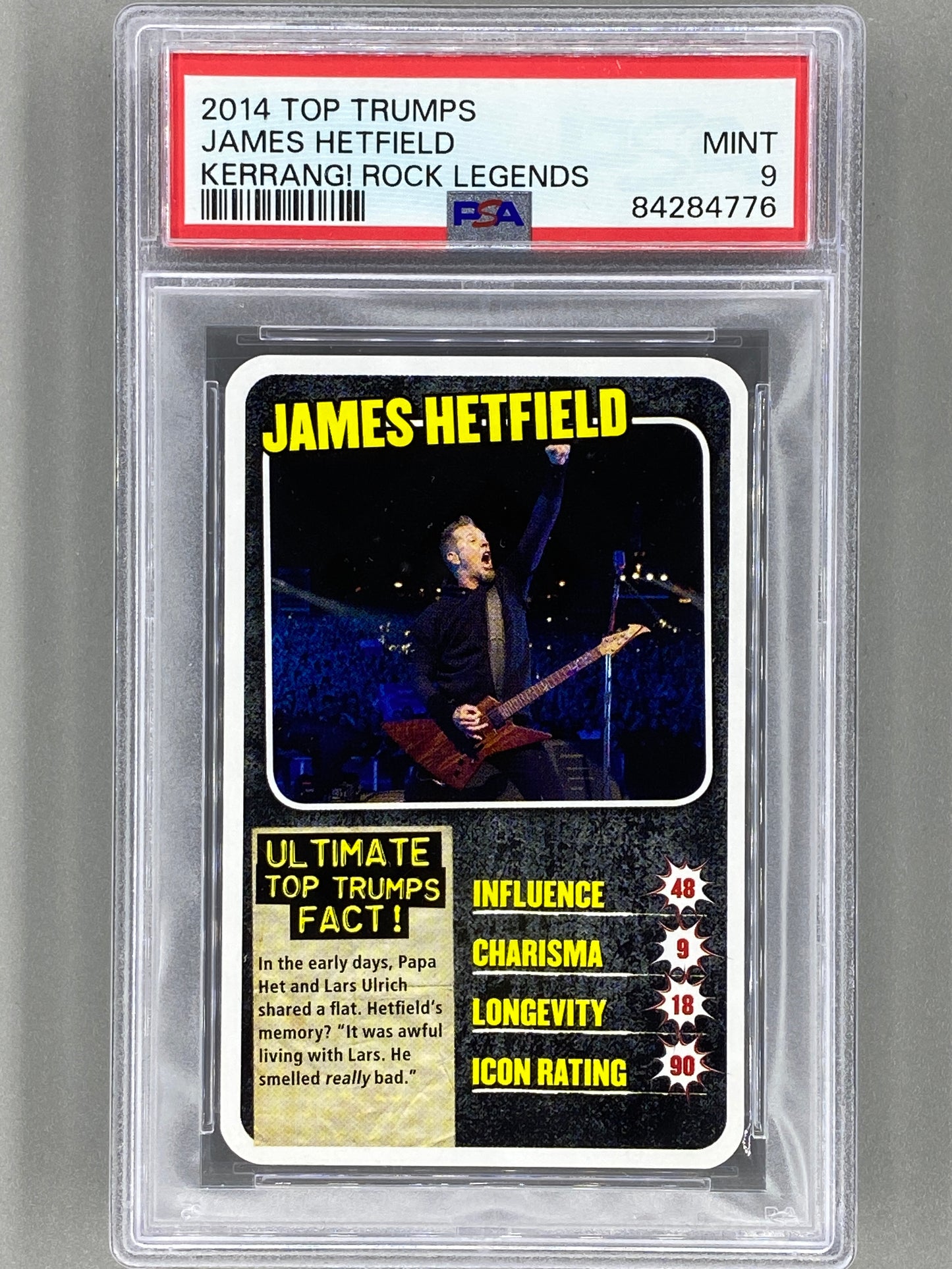 2014 Top Trumps James Hetfield Kerrang Rock Legends PSA 9 Pop 1 (Music)