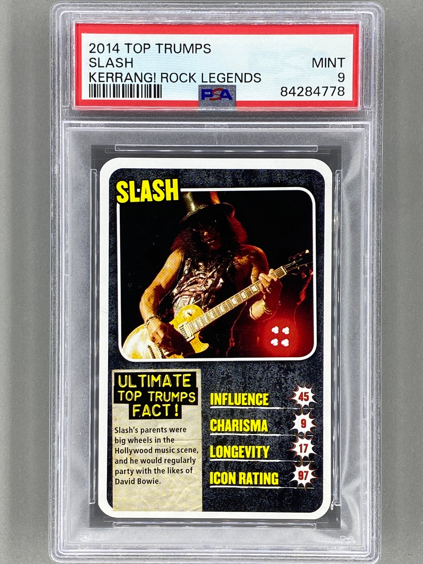 2014 Top Trumps Slash Kerrang Rock Legends PSA 9 Pop 1 (Music)