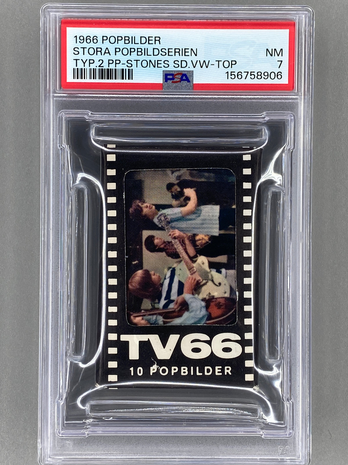 1966 Pack - TV66 Popbilder Stora Popbildserien Type 2 PSA 7 (Music)