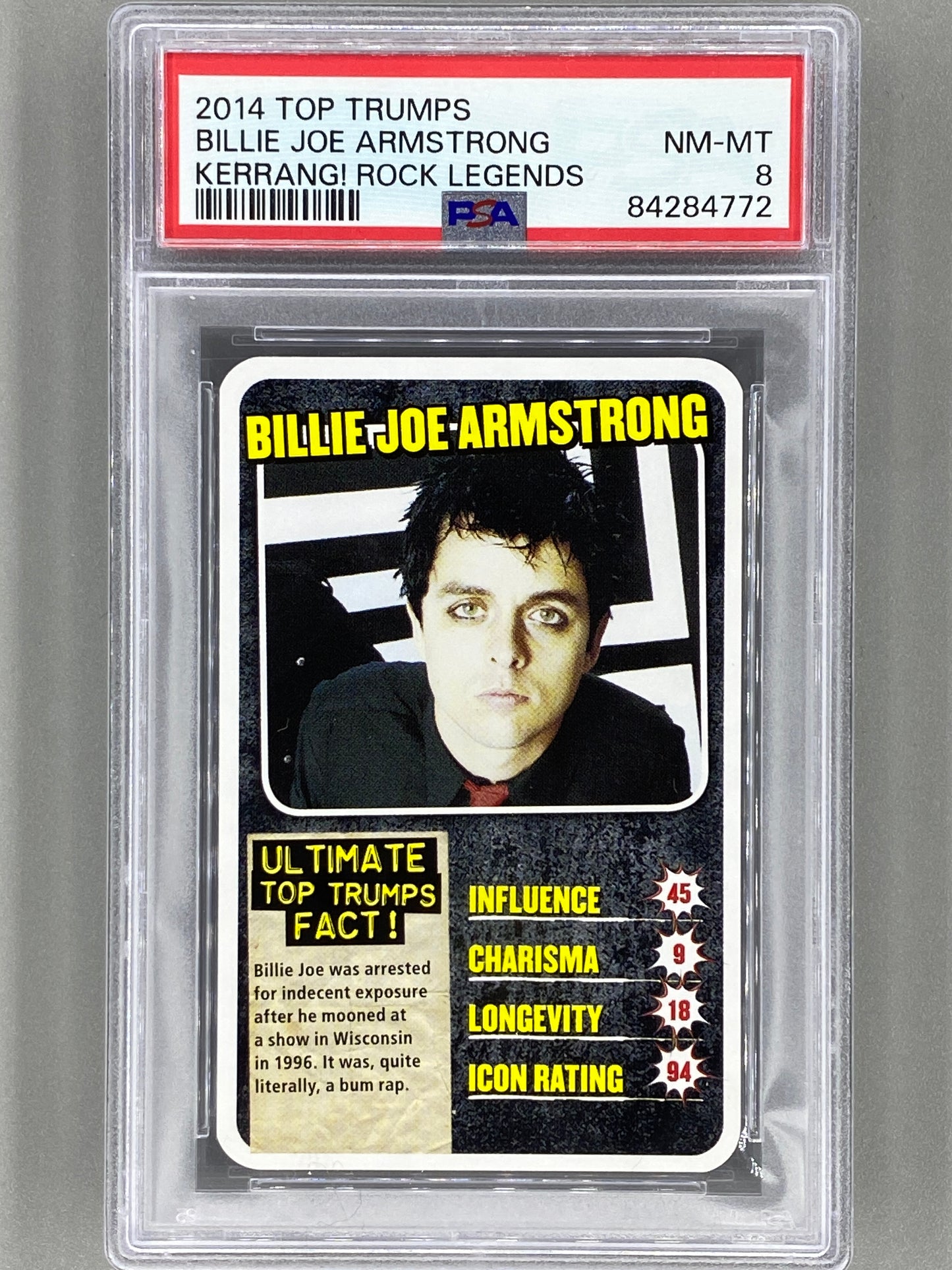 2014 Top Trumps Billie Joe Armstrong Kerrang Rock Legends PSA 8 Pop 1 (Music)