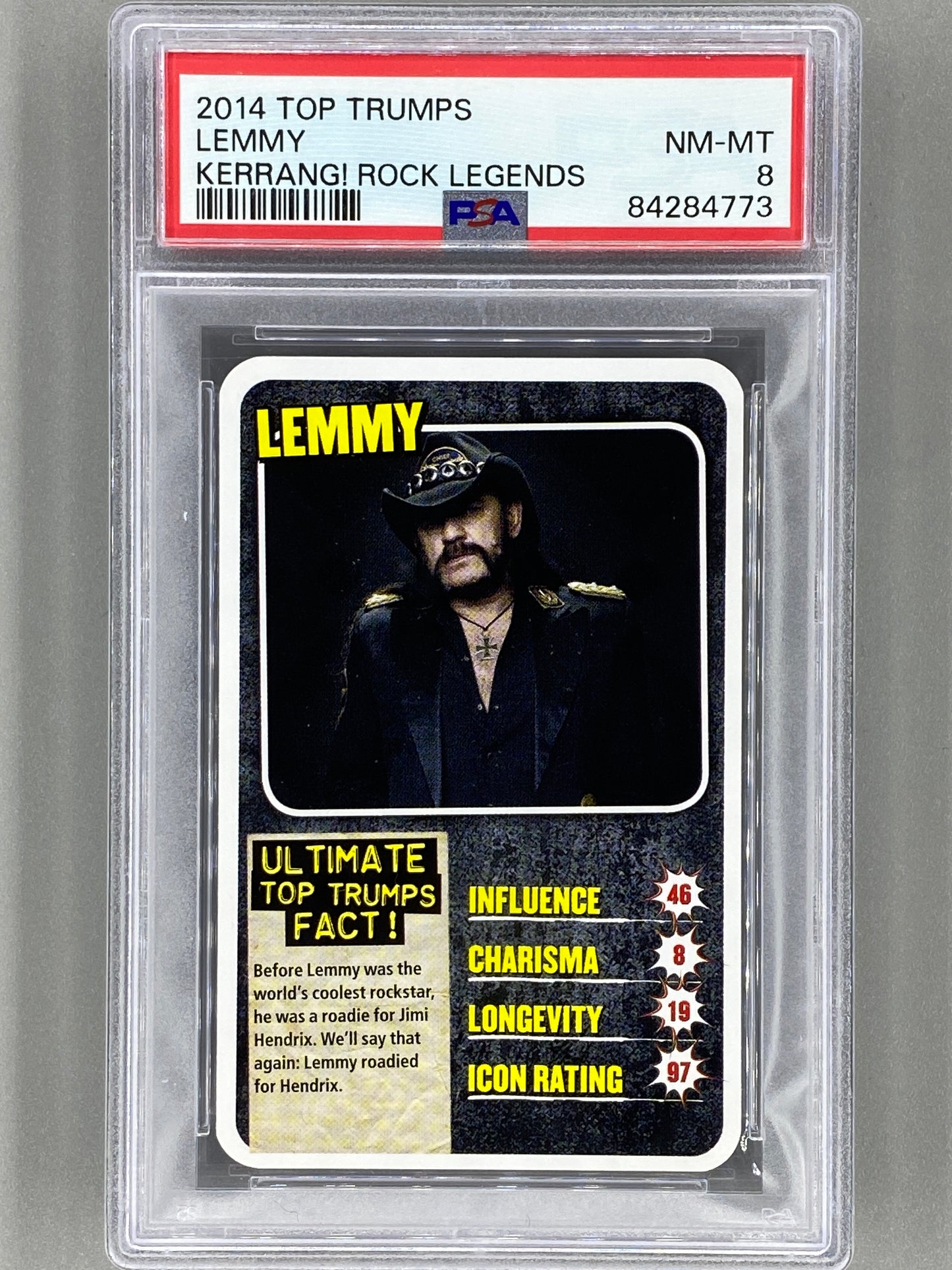 2014 Top Trumps Lemmy Kerrang Rock Legends PSA 8 Pop 1 (Music)