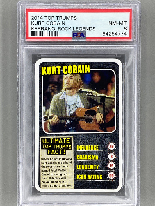 2014 Top Trumps Kurt Cobain Kerrang Rock Legends PSA 8 Pop 1 (Music)