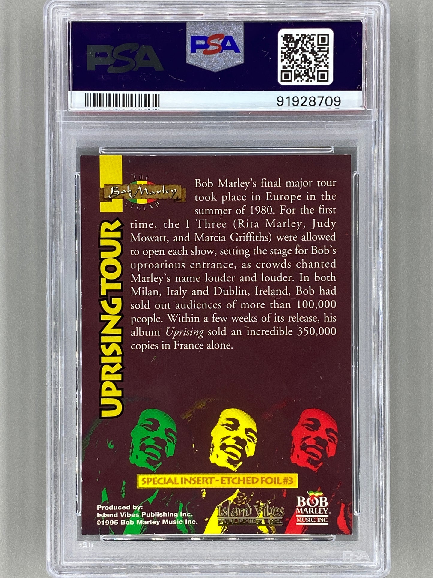 1996 Bob Marley Legend #EF3 Uprising Tour Foil PSA 6 Pop 2 (Music)