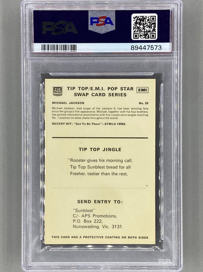 1972 Tip Top EMI #20 Michael Jackson Pop Stars PSA 7 - Pop 2 (Music)