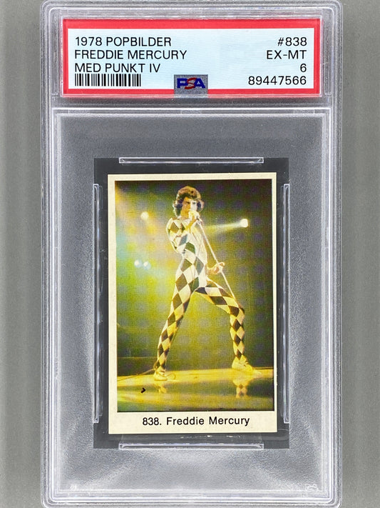 1978 Popbilder #838 Freddie Mercury Med Punkt IV PSA 6 Pop 7 (Music)