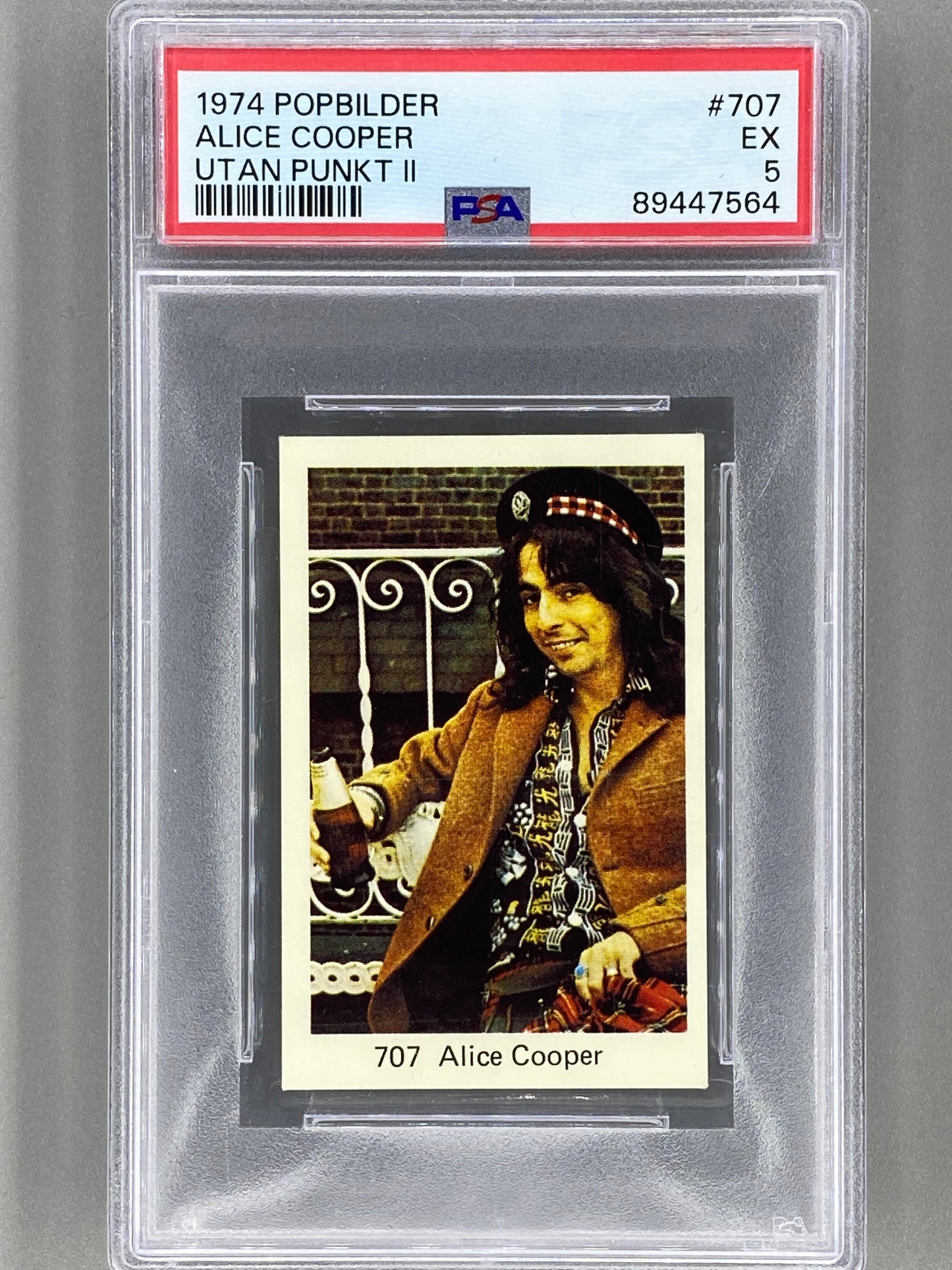 1974 Popbilder #707 Alice Cooper Utan Punkt II PSA 5 Pop 2 (Music)