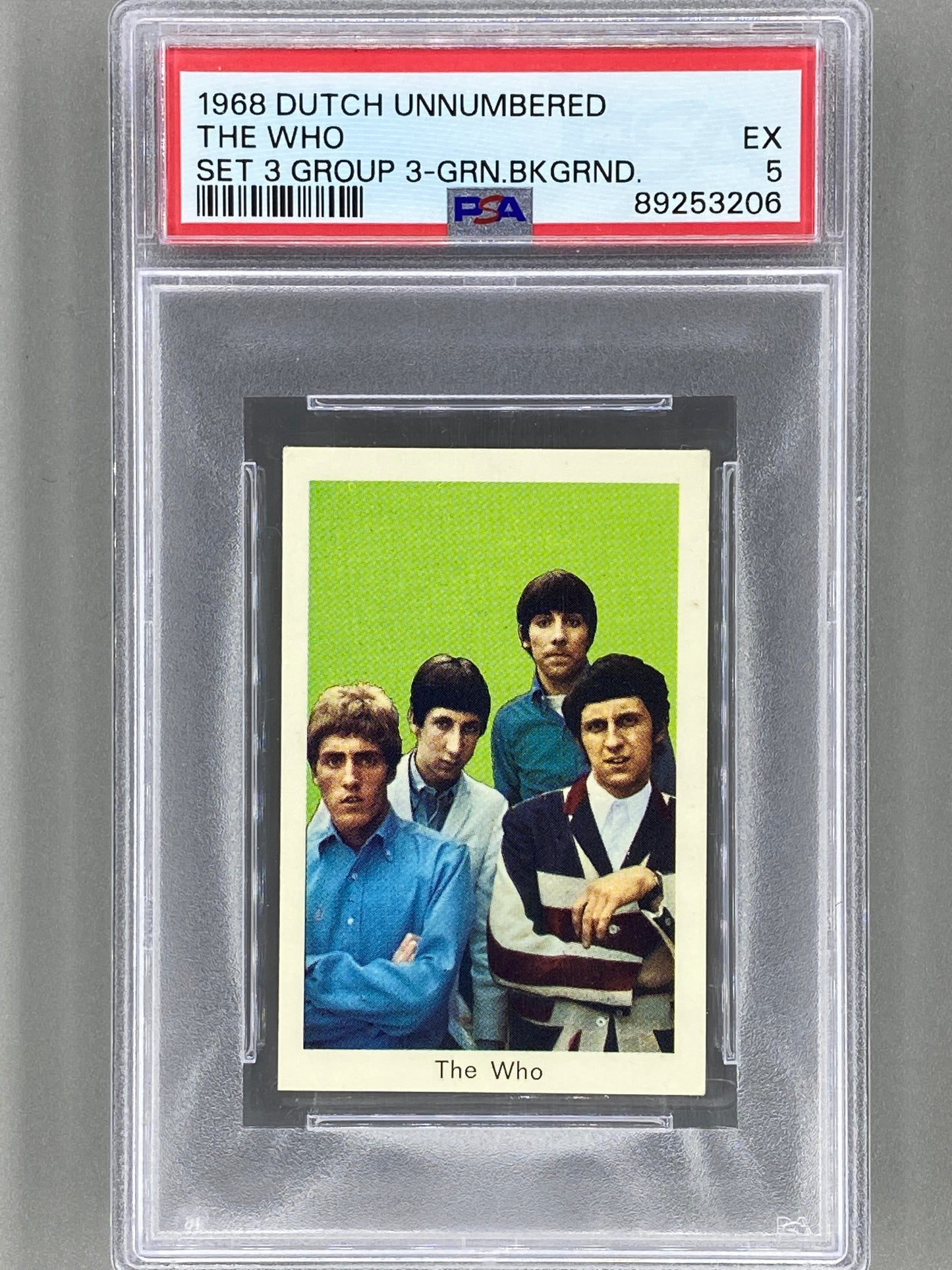 1968 Dutch Unnumbered The Who Set 3 Group 3 Green Bkgrnd PSA 5 Pop 2 (Music)