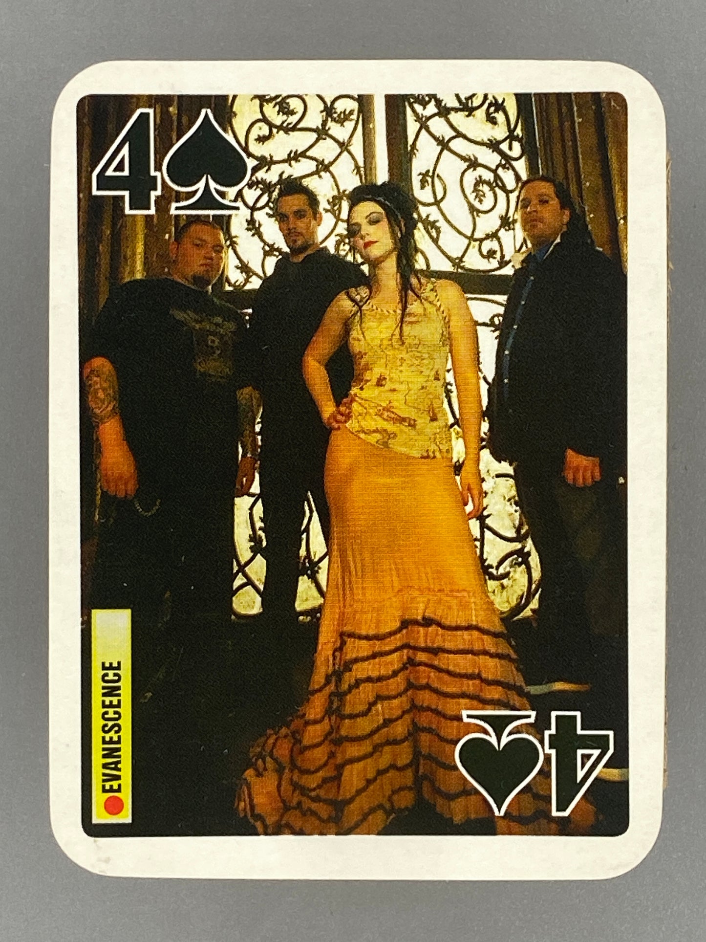 2007 Bravo Star Cards Evanescence 4 of Spades Brifcor (Romania) (Music)