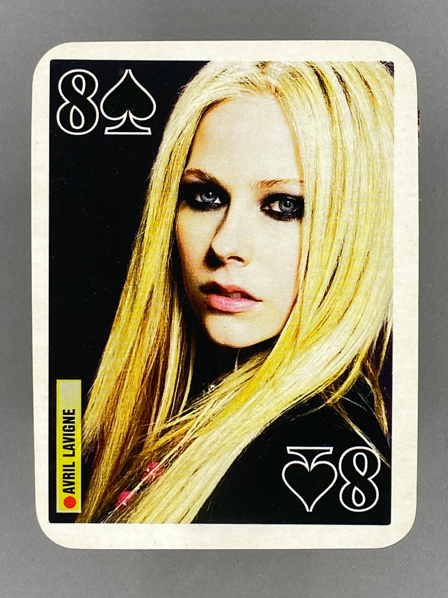 2007 Bravo Star Cards Avril Lavigne 8 of Spades Brifcor (Romania) (Music)