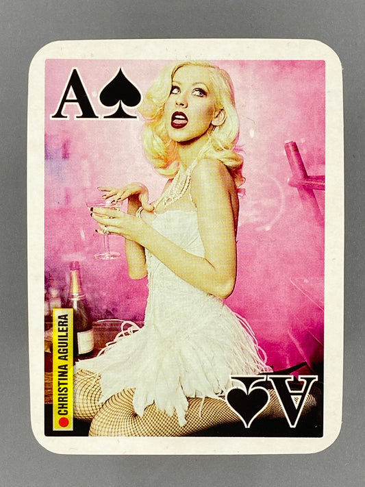 2007 Bravo Star Cards Christina Aguilera Ace of Spades Brifcor (Romania) (Music)