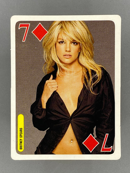 2005 Bravo Star Cards Britney Spears 7 of Diamonds Clearasil (Romania) (Music)