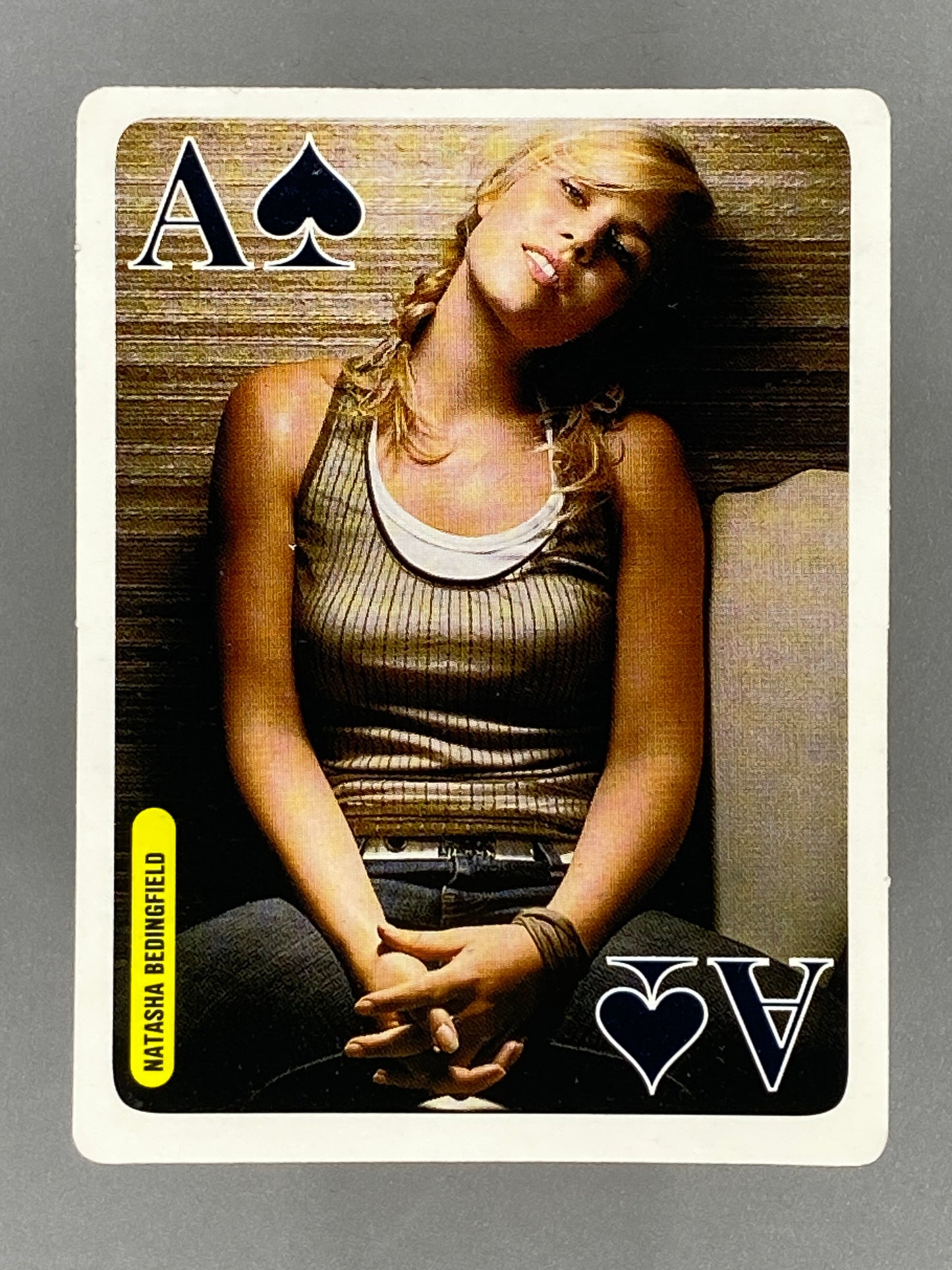 2005 Bravo Star Cards Natasha Bedingfield Ace of Spades Clearasil *READ* (Romania) (Music)