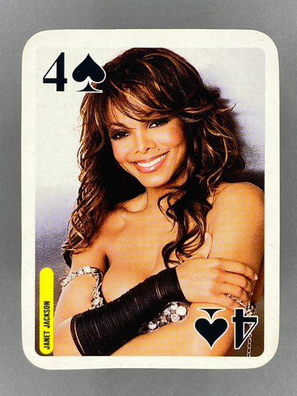 2004 Bravo Star Cards Janet Jackson 4 of Spades Nestle Joe *READ* (Romania) (Music)