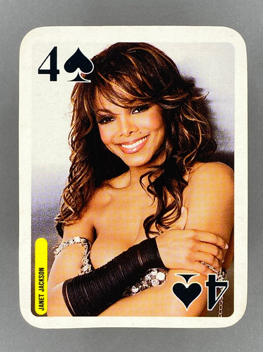 2004 Bravo Star Cards Janet Jackson 4 of Spades Nestle Joe *READ* (Romania) (Music)