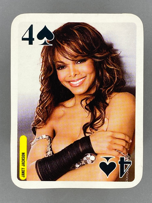 2004 Bravo Star Cards Janet Jackson 4 of Spades Nestle Joe (Romania) (Music)