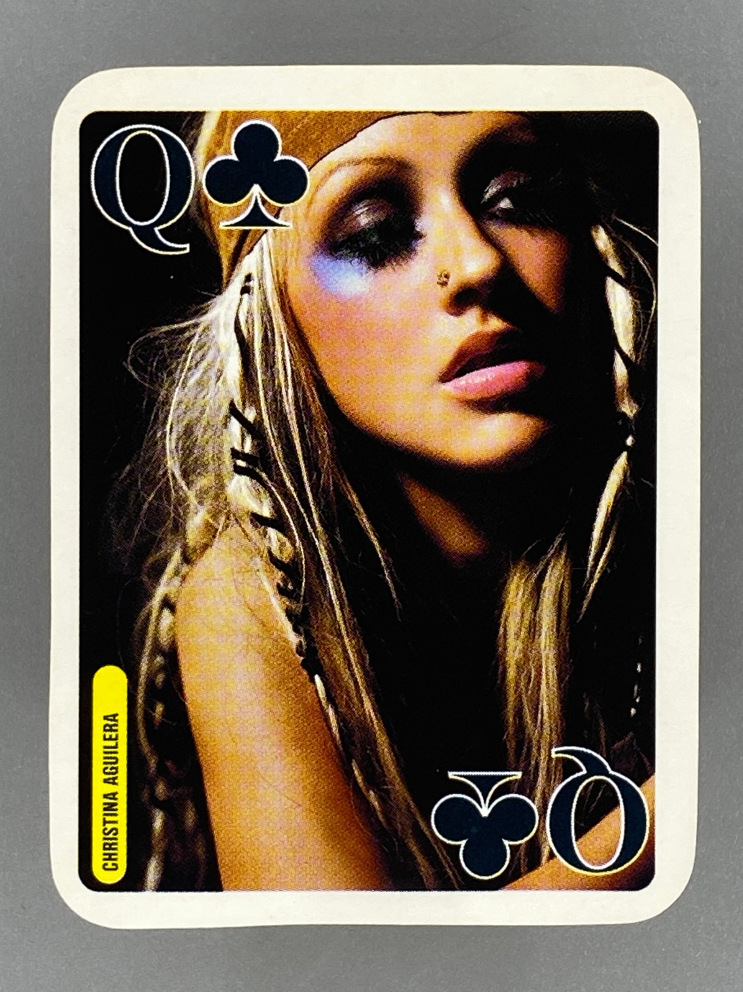 2004 Bravo Star Cards Christina Aguilera Queen of Clubs Nestle Joe (Romania) (Music)