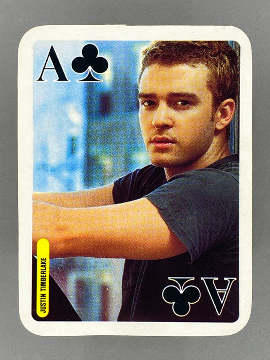 2004 Bravo Star Cards Justin Timberlake Ace of Clubs Nestle Joe (Romania) (Music)