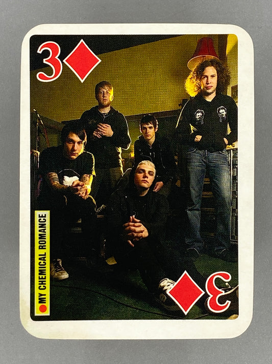 2007 Bravo Star Cards My Chemical Romance 3 of Diamonds Brifcor *READ* (Romania) (Music)