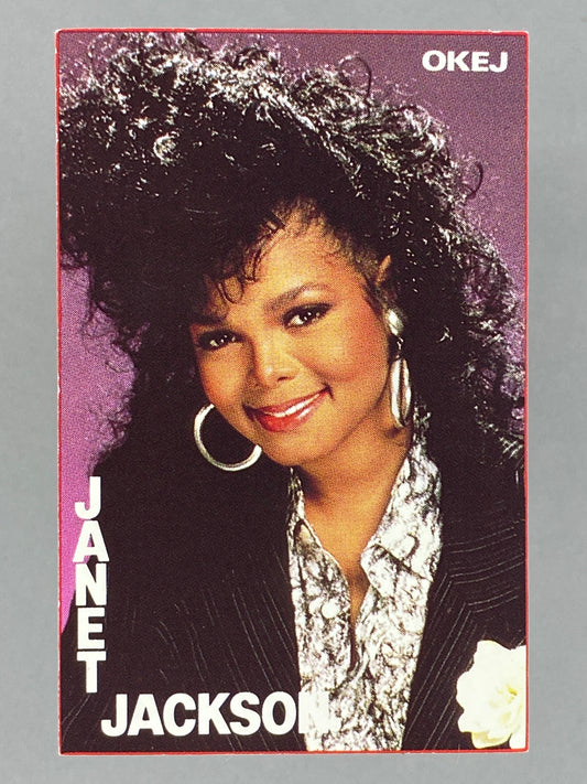 1986 Okej Janet Jackson Magazine Sticker Insert (Sweden) (Music)