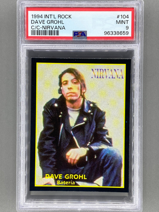 1994 Ultra Figus #104 Dave Grohl Intl Rock Cards Nirvana PSA 9 Pop 2 (Music)