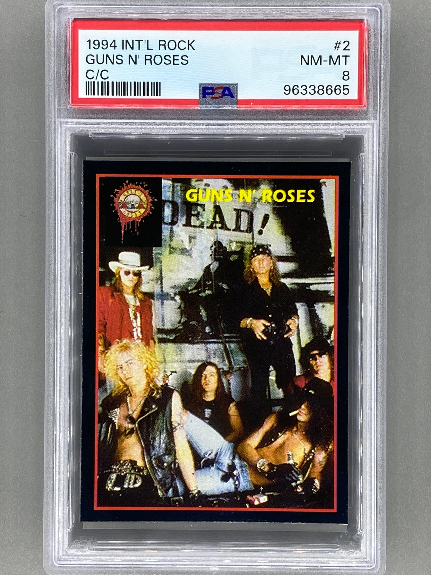 1994 Ultra Figus #2 Guns N Roses Intl Rock Cards Collection PSA 8 Pop 2 (Music)