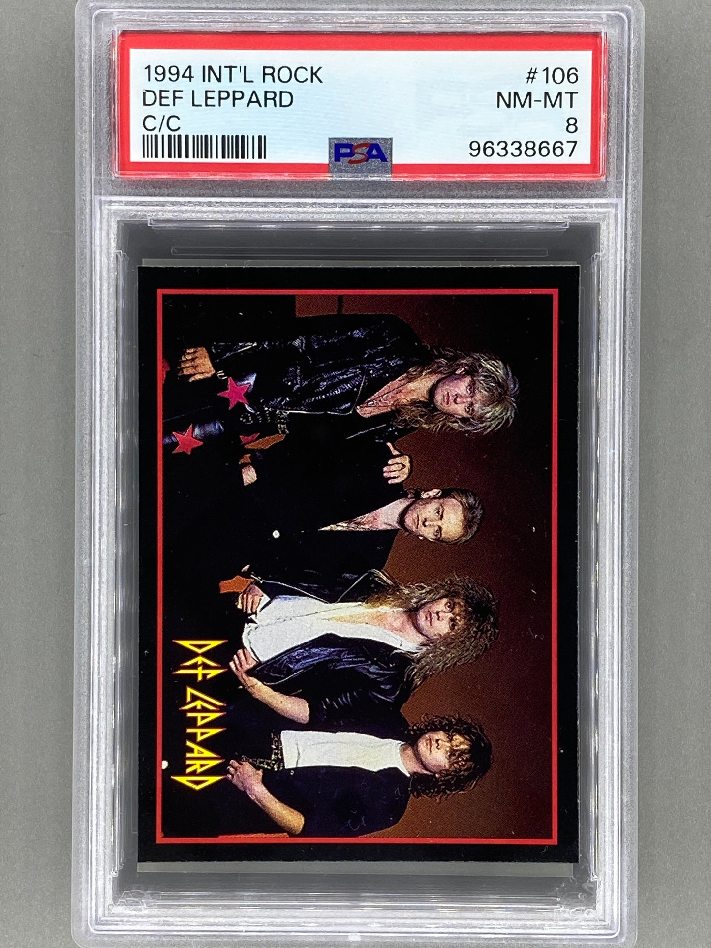 1994 Ultra Figus #106 Def Leppard Intl Rock Cards Collection PSA 8 Pop 1 (Music)