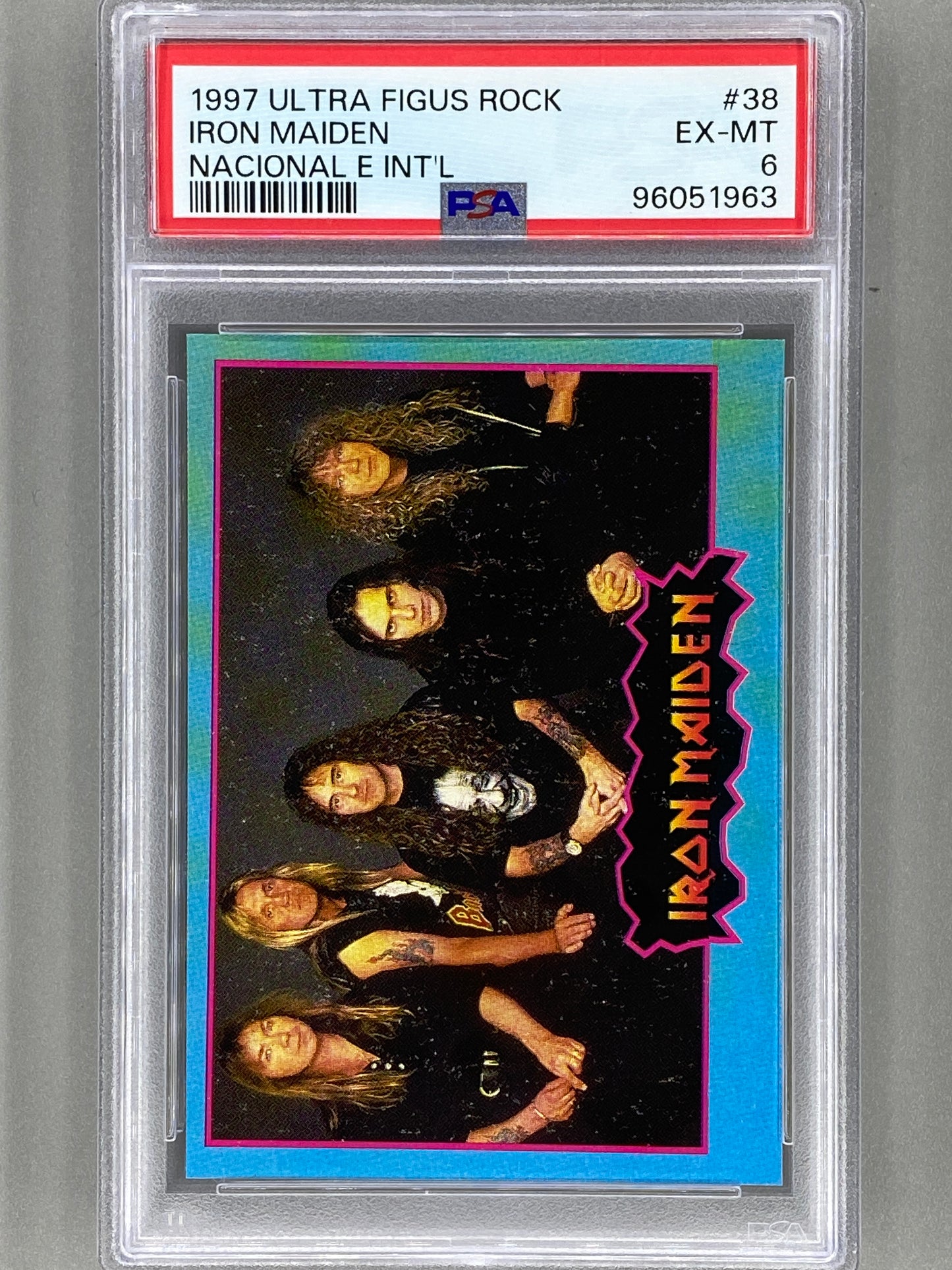 1997 Ultra Figus #38 Iron Maiden Rock Cards Nacional E Intl PSA 6 Pop 2 (Music)