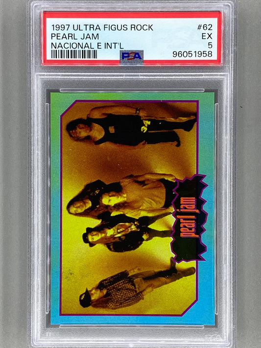 1997 Ultra Figus #62 Pearl Jam Rock Cards Nacional E Intl PSA 5 Pop 4 (Music)