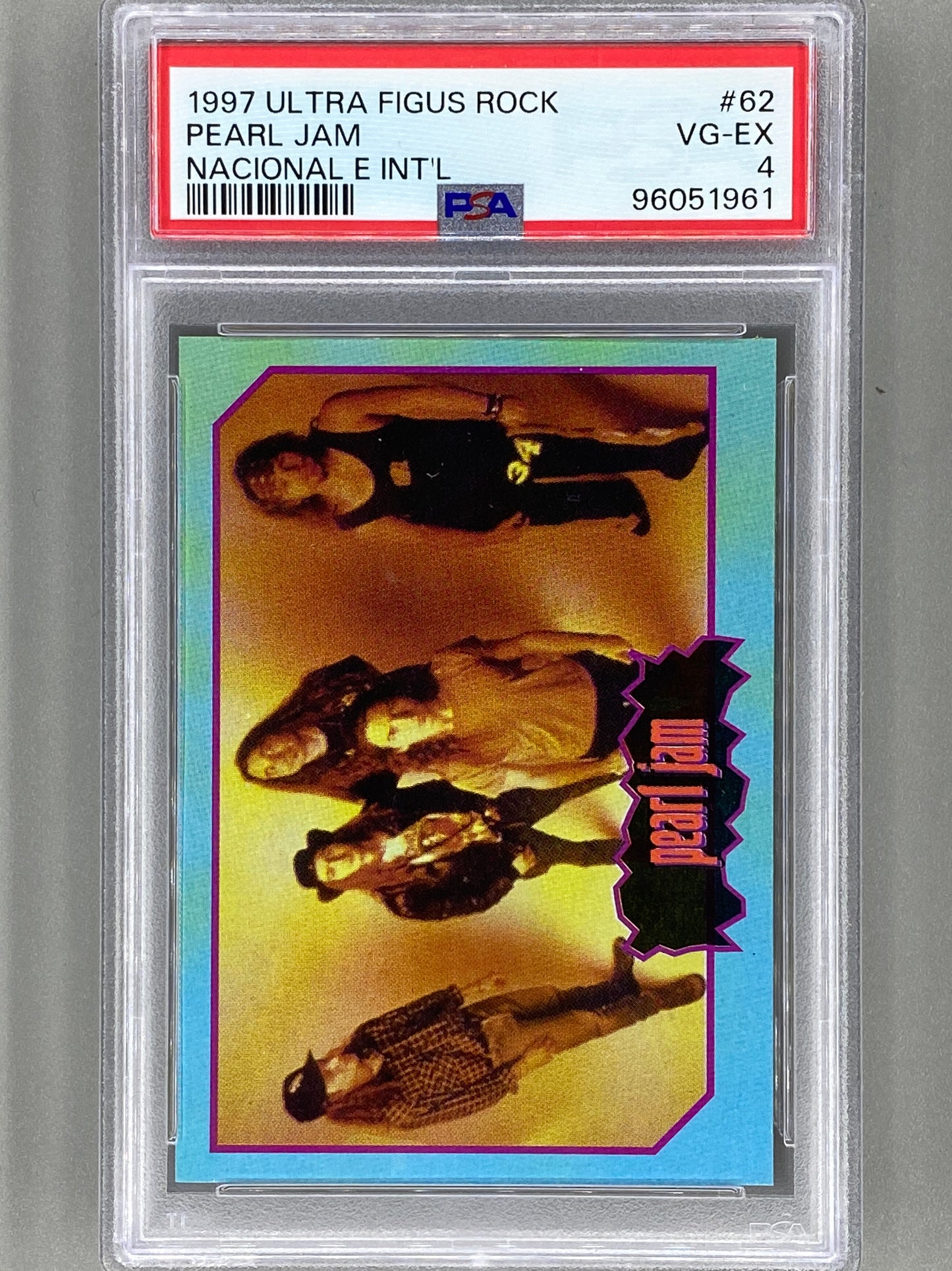 1997 Ultra Figus #62 Pearl Jam Rock Cards Nacional E Intl PSA 4 Pop 2 (Music)