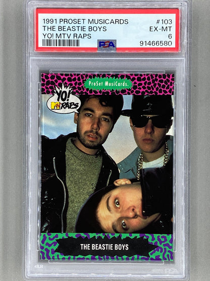 1991 Proset Musicards #103 The Beastie Boys Yo! MTV Raps PSA 6 Pop 7 (Music)
