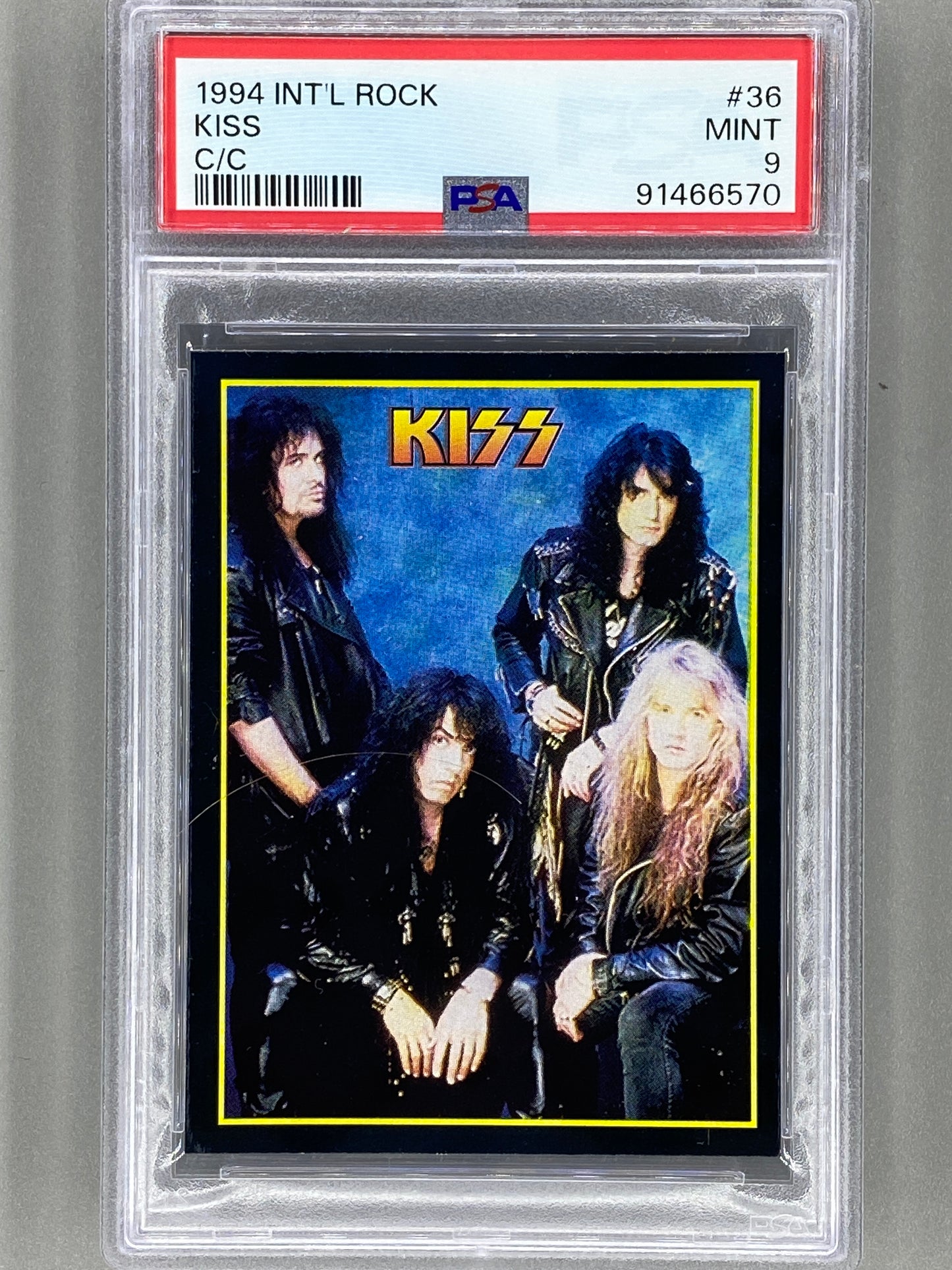 1994 Ultra Figus #36 KISS Intl Rock Cards PSA 9 Pop 1 (Music)