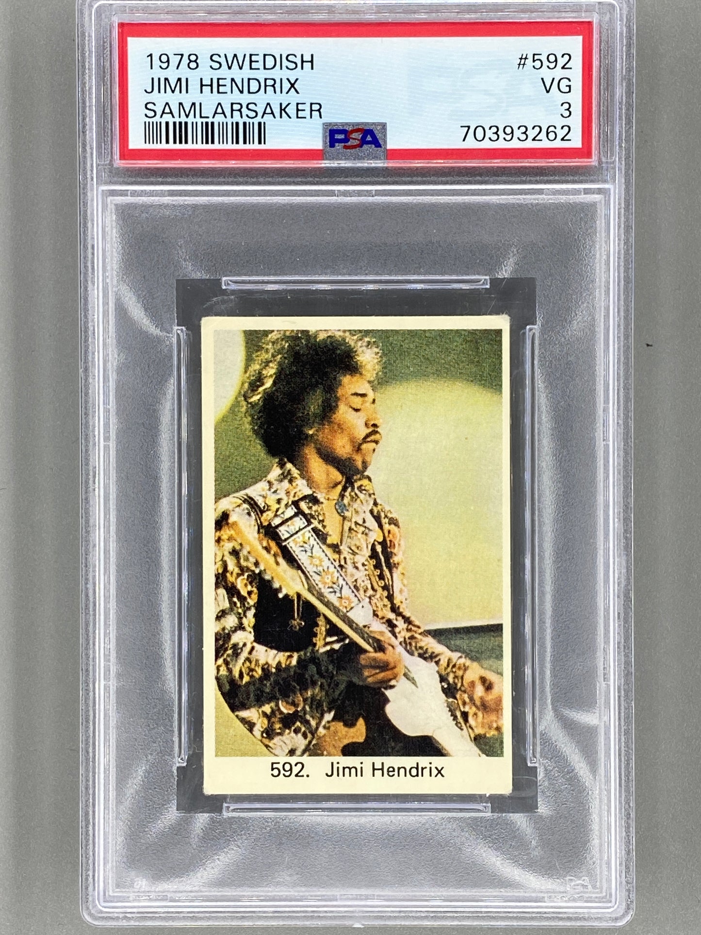 1978 Swedish #592 Jimi Hendrix Samlarsaker PSA 3 Pop 6 (Music)