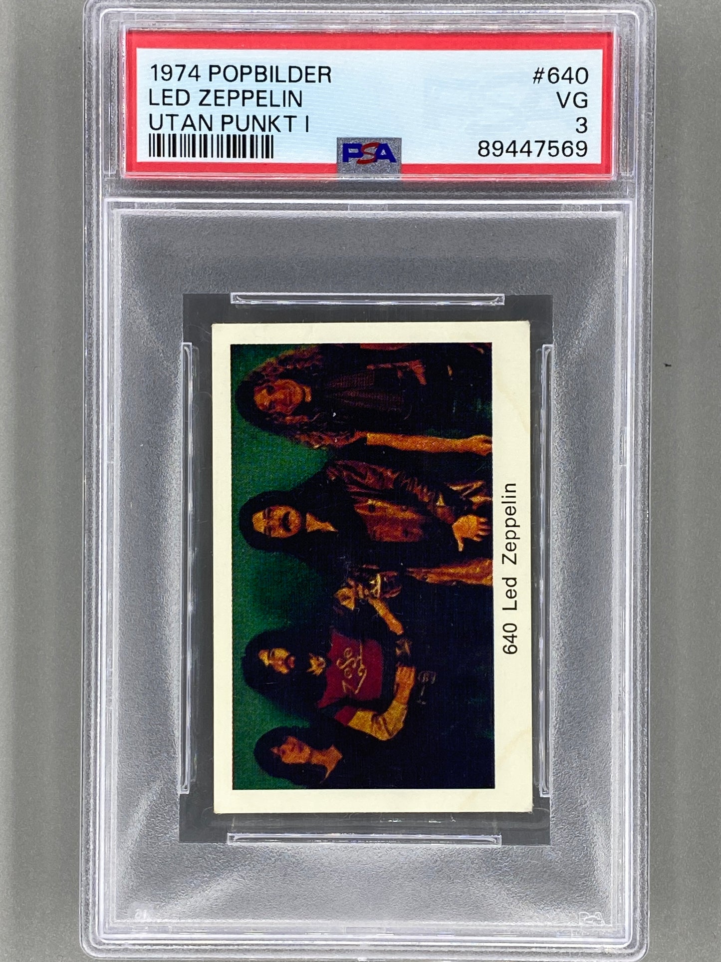 1974 Popbilder #640 Led Zeppelin Utan Punkt I PSA 3 Pop 4 (Music)