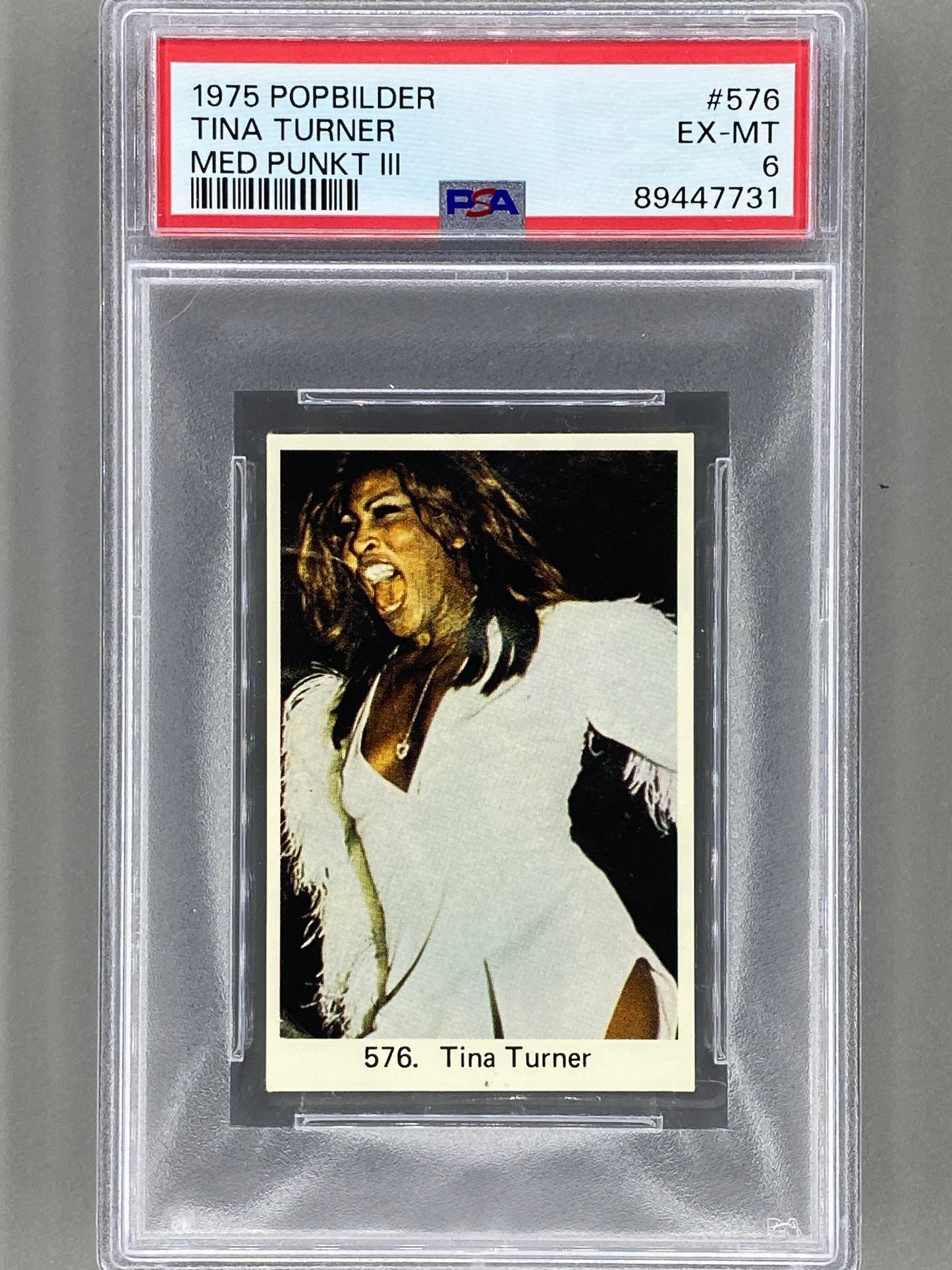 1975 Popbilder #576 Tina Turner Med Punkt III PSA 6 Pop 1 (Music)