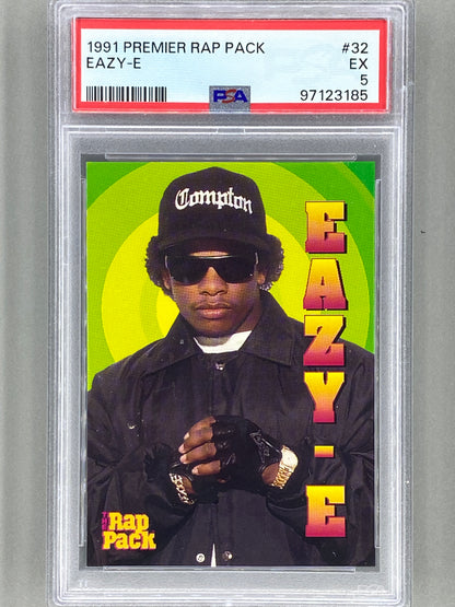 1991 Premier Rap Pack #32 Eazy-E PSA 5 Pop 2 (Music)