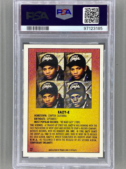 1991 Premier Rap Pack #32 Eazy-E PSA 5 Pop 2 (Music)