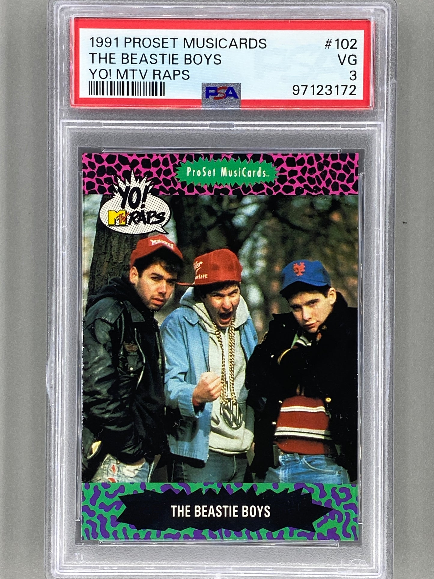 1991 Proset Musicards #102 The Beastie Boys Yo! MTV Raps PSA 3 Pop 1 (Music)