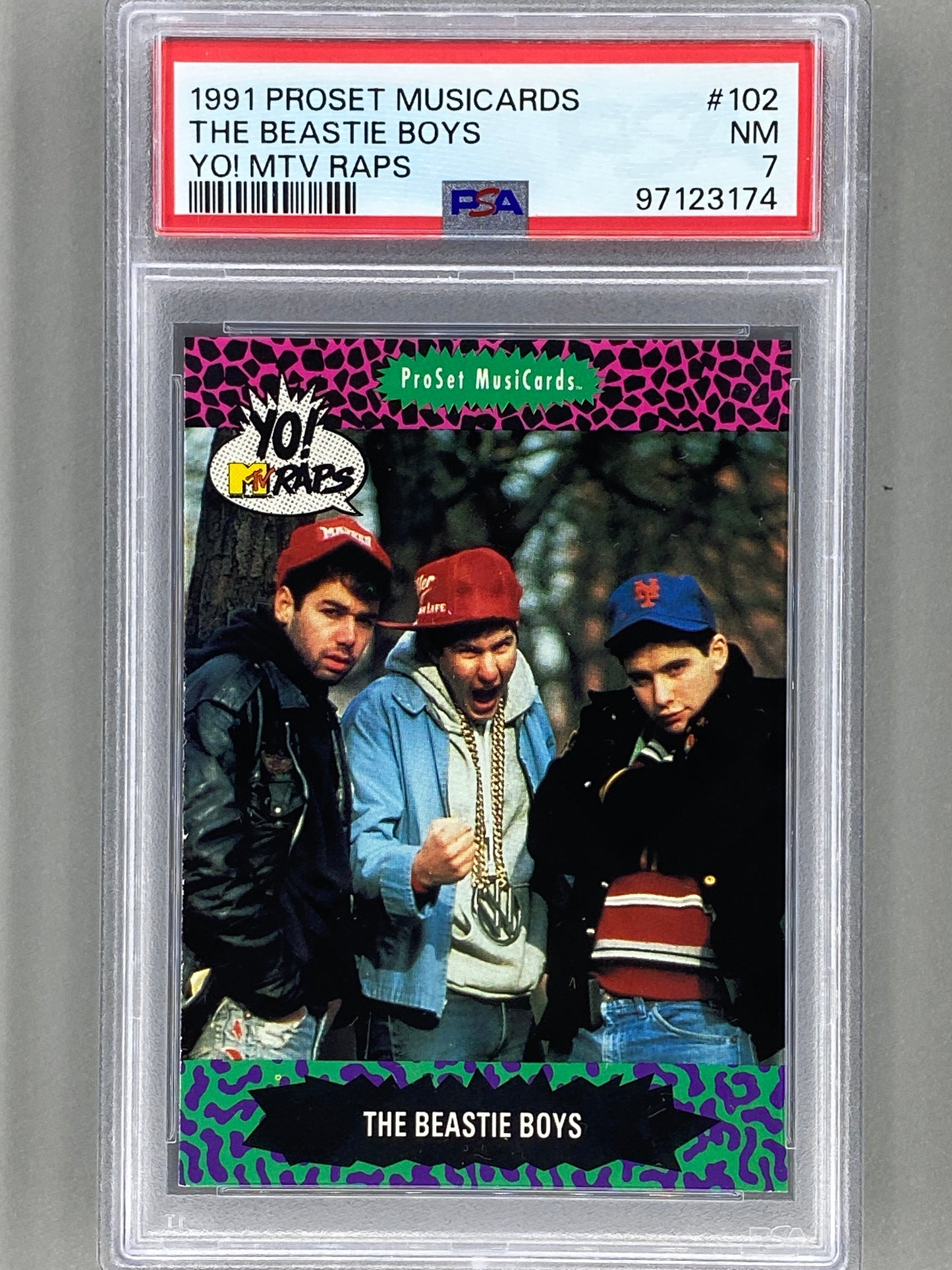 1991 Proset Musicards #102 The Beastie Boys Yo! MTV Raps PSA 7 Pop 4 (Music)