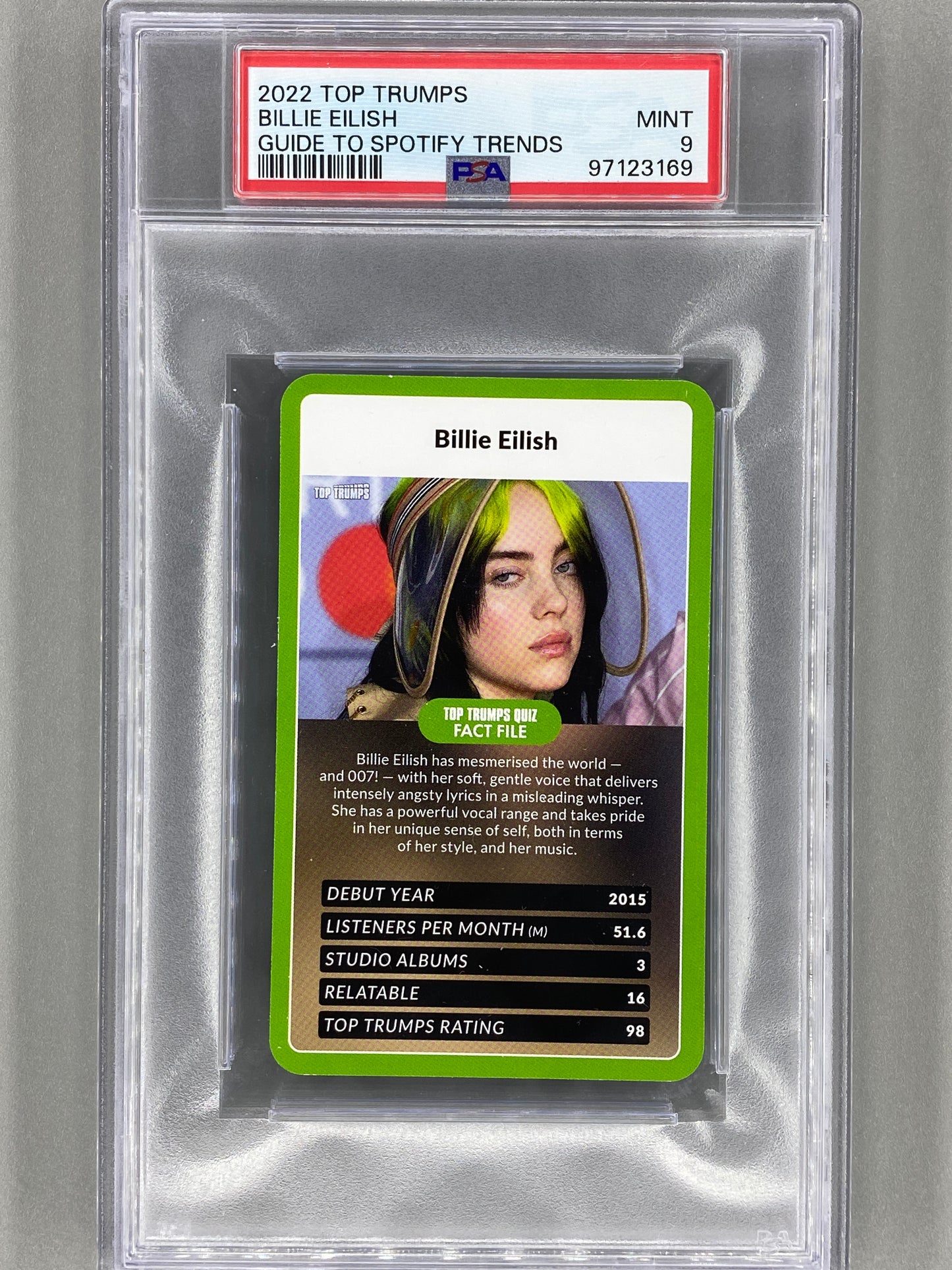 2022 Top Trumps Billie Eilish Guide to Spotify Trends PSA 9 - Pop 2 (Music)