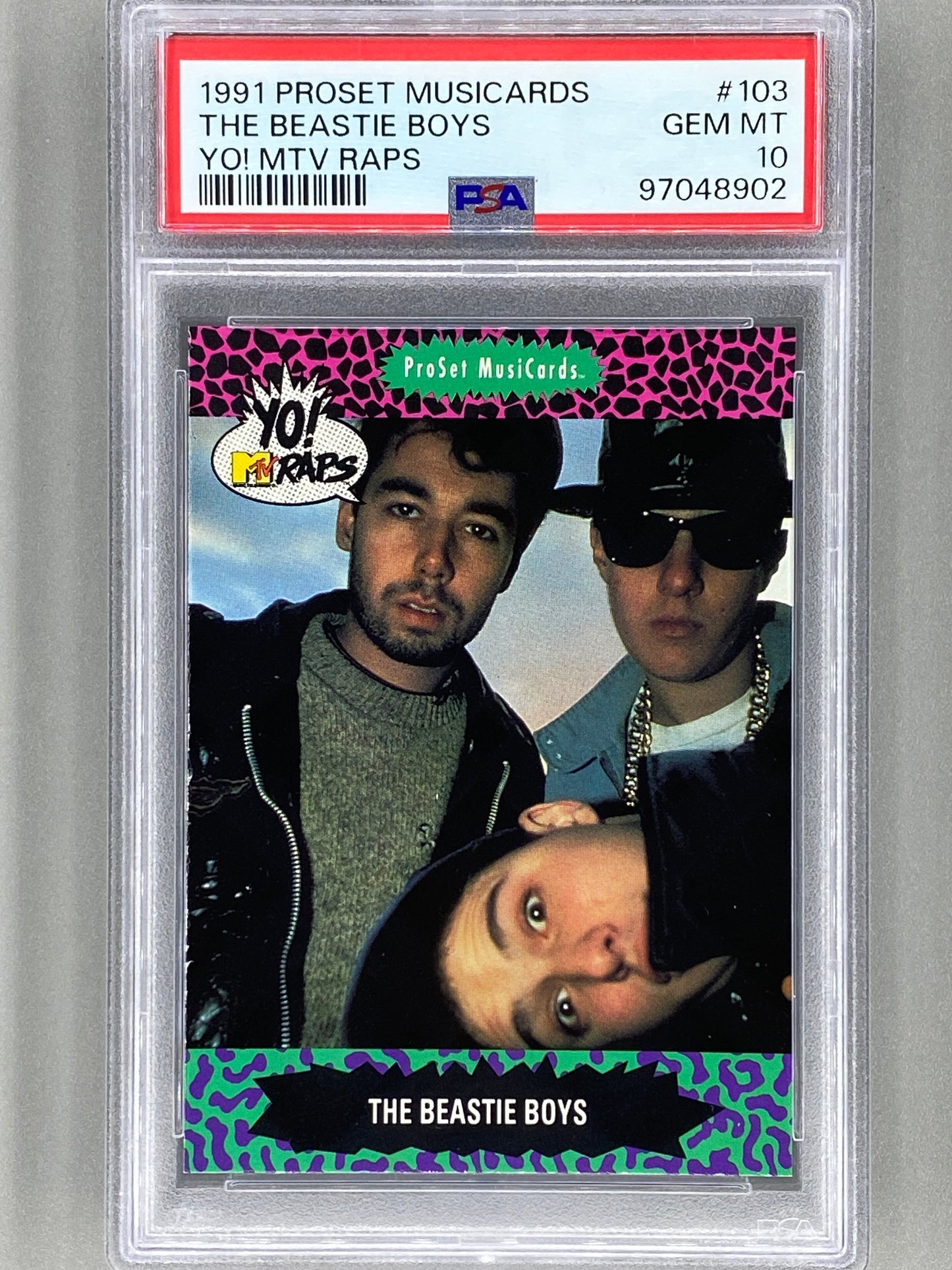 1991 Proset Musicards #103 The Beastie Boys Yo! MTV Raps PSA 10 Pop 5 (Music)