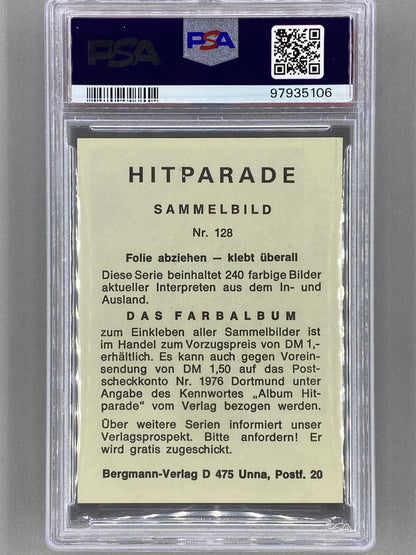 1971 Bergmann-Verlag #128 The Jackson Five Hit Parade Sticker PSA 5 Pop 1 (Music)
