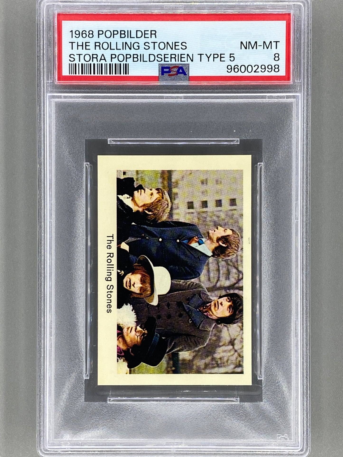 1968 Popbilder The Rolling Stones Stora Popbildserien  Type 5 PSA 8 Pop 2 (Music)