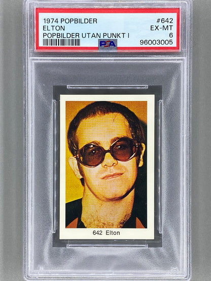 1974 Popbilder #642 Elton John Utan Punkt I PSA 6 Pop 1 (Music)
