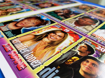 2000 Bravo Star Tarot Nr. 52 Complete Uncut 22 Card Set Lot Sheet (Germany) (Music) B