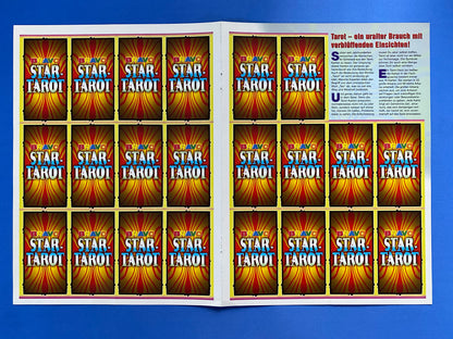2000 Bravo Star Tarot Nr. 52 Complete Uncut 22 Card Set Lot Sheet (Germany) (Music) B