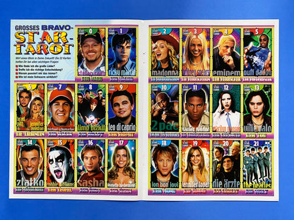 2000 Bravo Star Tarot Nr. 52 Complete Uncut 22 Card Set Lot Sheet (Germany) (Music) D