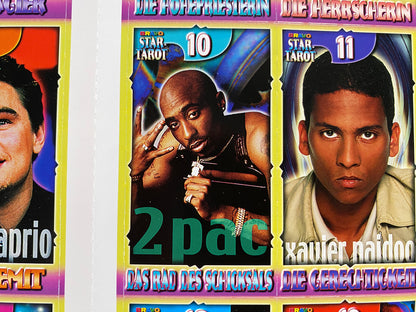 2000 Bravo Star Tarot Nr. 52 Complete Uncut 22 Card Set Lot Sheet (Germany) (Music) D