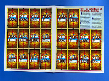 2000 Bravo Star Tarot Nr. 52 Complete Uncut 22 Card Set Lot Sheet (Germany) (Music) D